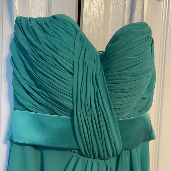 Pretty Maids strapless flowy maxi dress in mermaid green size 4 - Picture 3 of 7